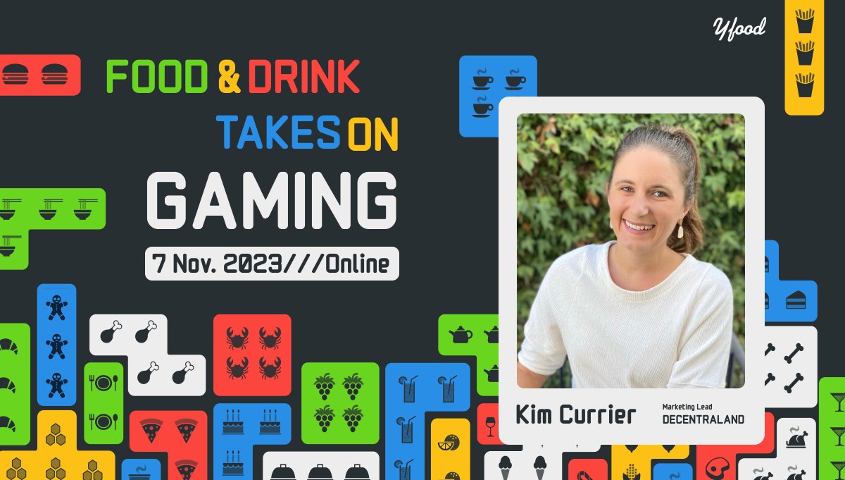 Join us ONLINE tomorrow @ 2.30pm GMT for a DEEP DIVE into the opportunities for Food &amp; Drink in The Metaverse with Decentraland’s Kim Currier!
#foodtech #metaverse #insight #yfood