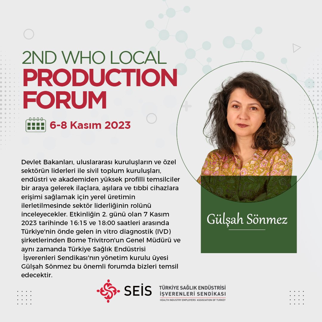 trseis's tweet photo. 6-8 Kasım 2023 tarihleri arasında gerçekleşek olan“2nd WHO Local Production Forum”da Devlet Bakanları, uluslararası kuruluşların ve özel sektörün liderleri ile sivil toplum kuruluşları, endüstri ve akademiden yüksek profilli temsilciler bir araya gelerek ilaçlara, aşılara ve https://t.co/0g1ar0GAMA