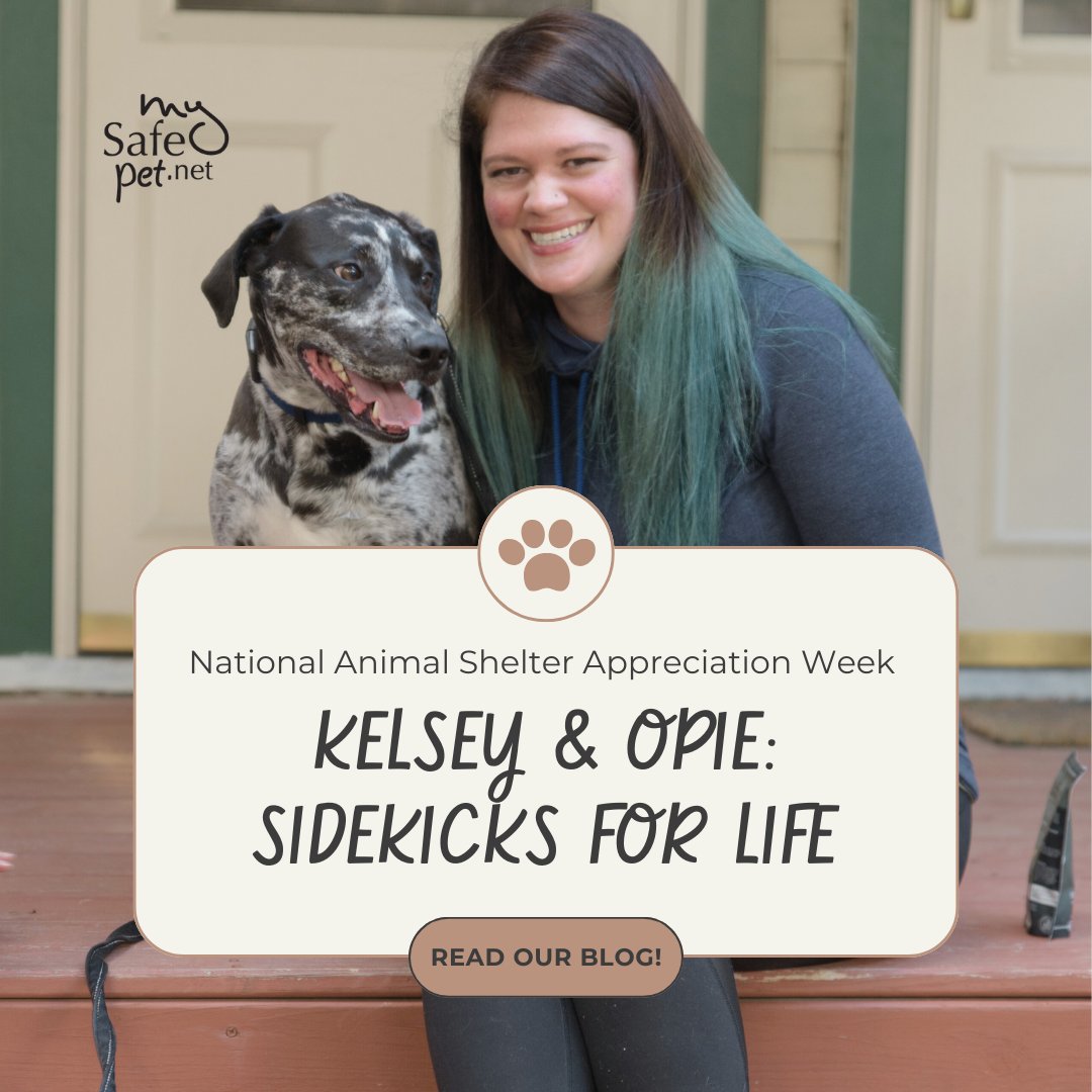 MySafePetNet's tweet image. This #NationalAnimalShelterAppreciationWeek, we recognize the invaluable role that #AnimalShelters play in our communities. ❤️

Here’s to the shelters that make a difference in the lives of animals &amp;amp; humans, like Kelsey and Opie. 

Read their story here: mysafepet.net/blogs/more-sto…