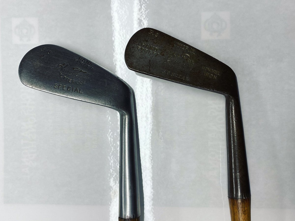 pagolfhistorian's tweet photo. Two recent additions to our collection at OCC, which will be centerpieces for a new display 🙌🏻 #golfhistory #occ #harryvardon #tedray https://t.co/U12Q1sN6LD