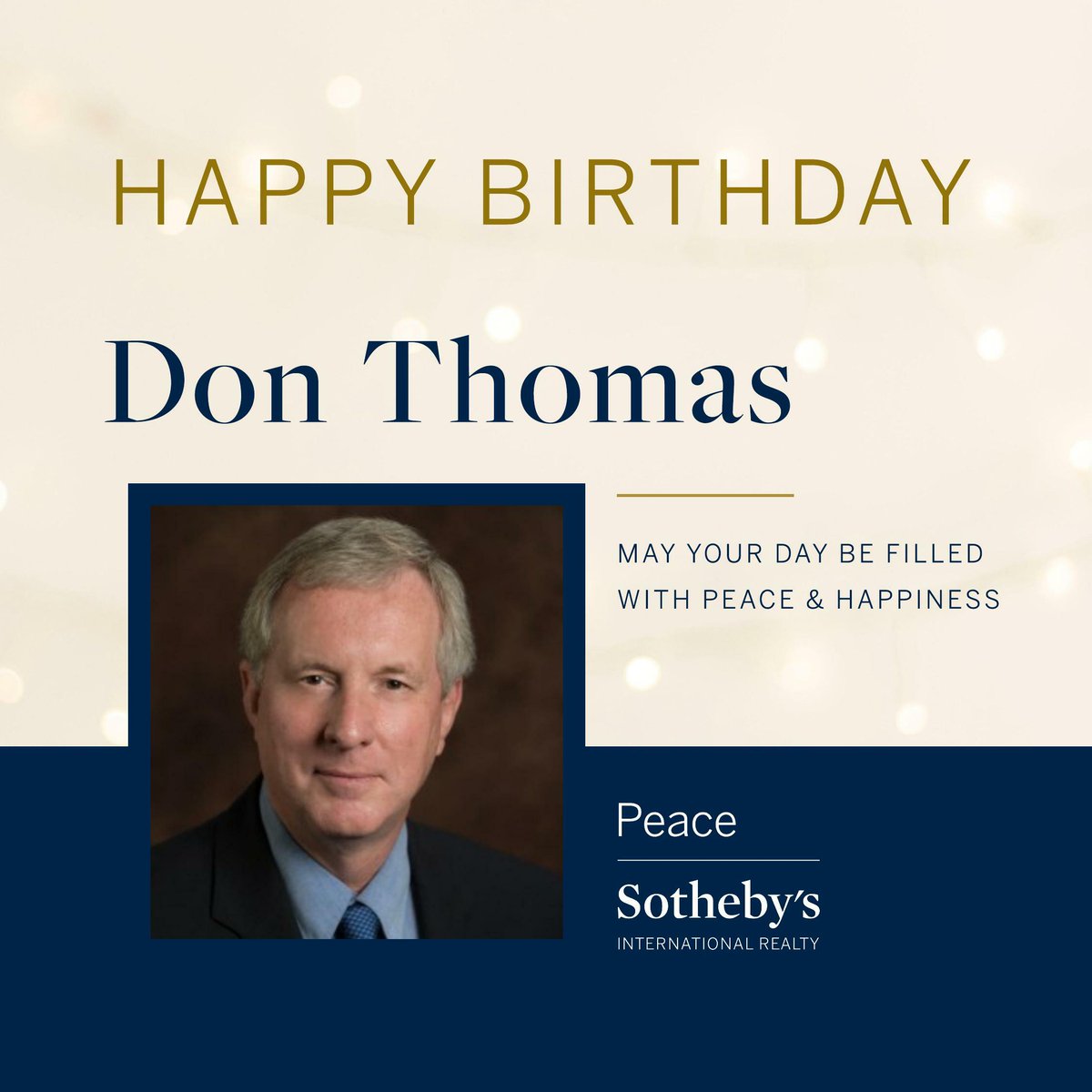 PeaceSIRSC's tweet photo. Happy Birthday, Don! 🎉

#happybirthday #birthday #BIC #brokerincharge #realestate #realtorlife #luxuryrealestate #luxuryrealestateagent #realtor #peacesir #sothebysrealty https://t.co/8oQslUID71