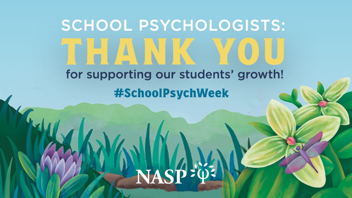 This week, we celebrate National School Psychology Week and the ways in which school psychologists help #EachAndEvery student thrive. They cultivate a culture of well-being and promote school communities where all feel welcome, safe, valued, and prepared for the future.
