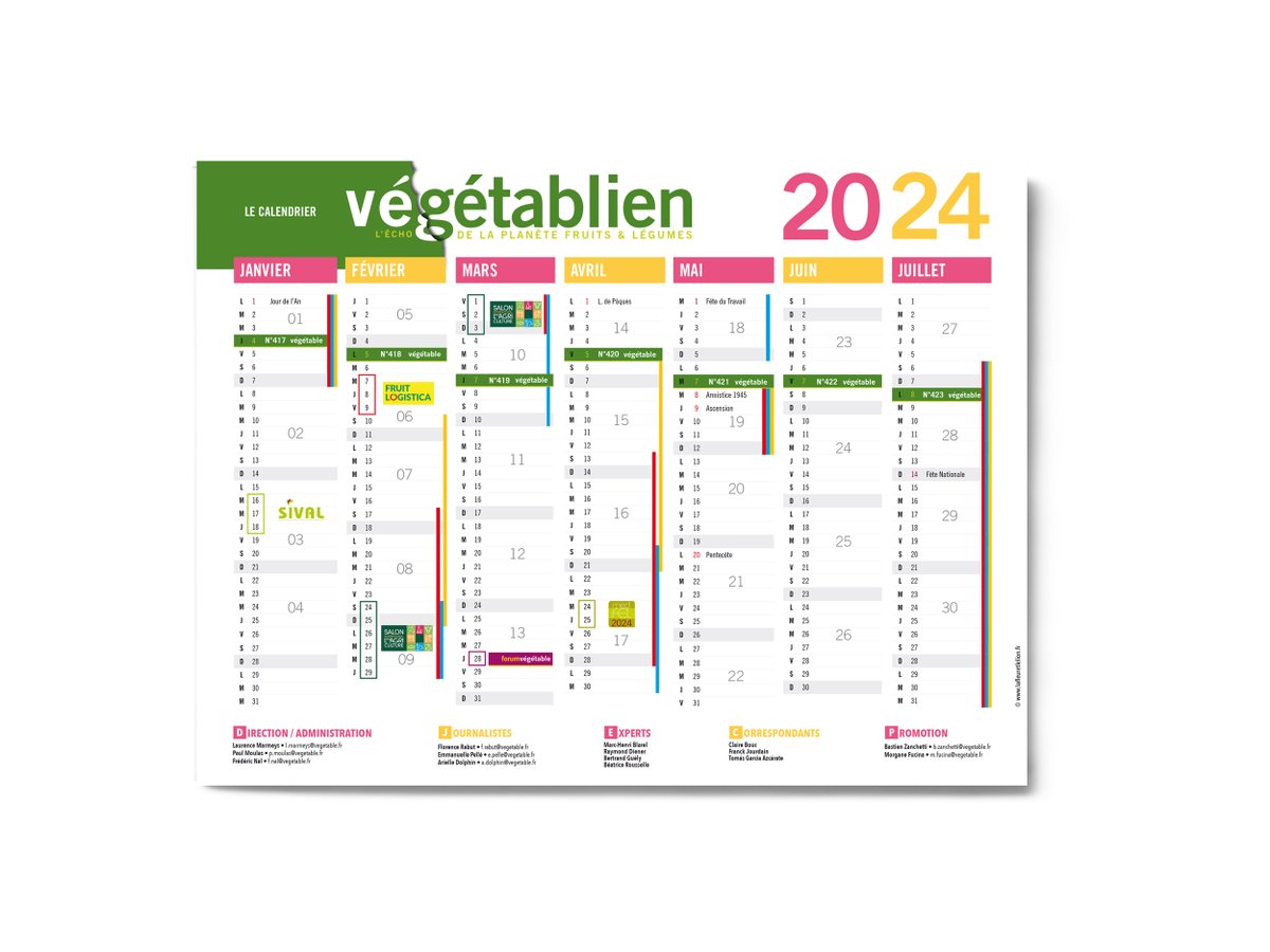 Calendrier végétable 2024

Calendrier végétable 2024 - De janvier 2024 à Janvier 2025 - Format A4

vegetable.fr/produit/calend…