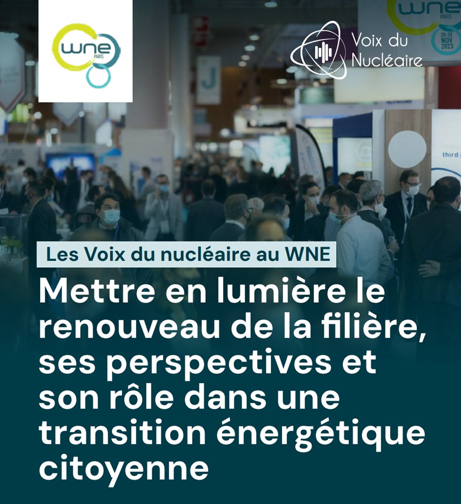 voixdunucleaire's tweet image. Du 28 au 30 novembre à Paris, rejoignez les Voix du Nucléaire sur leur stand à la World Nuclear Exhibition @Exhibition_WNE, le salon mondial du nucléaire civil 📍

Site de l’évènement : world-nuclear-exhibition.com/fr-fr.html
#énergie #climat #transitionénergétique #industrie #emploi #engagement