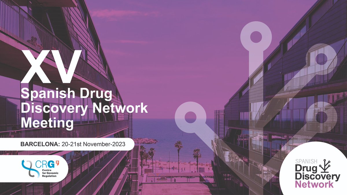SDDNAssociation's tweet photo. Last call! 📢

Don't miss the XV Spanish Drug Discovery Network (SDDN) meeting at the Parc de Recerca Biomèdica de Barcelona (PRBB) next November 20th and 21th, 2023!

https://t.co/Iy508Aay8F https://t.co/ZzRKN2ZdY1