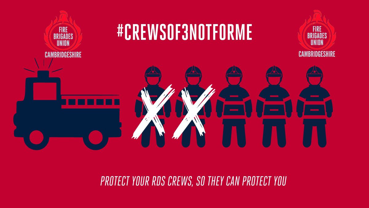 🚨🚨🚨regional rally on 29th November at 10am📢 
@FBUCambs say no to the dangerous crews of 3
#fundthefrontline #crewsof3notforme