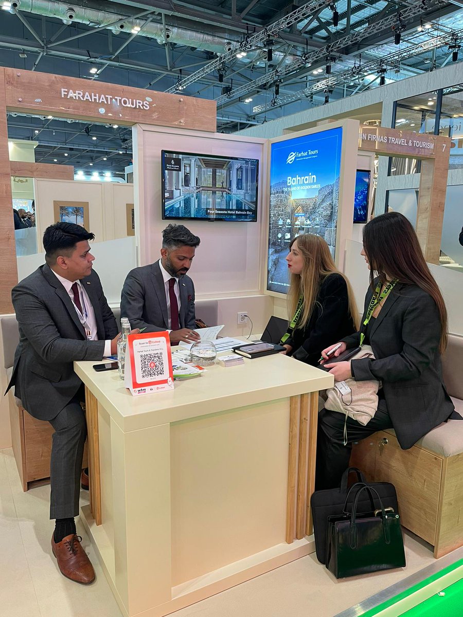 FarhatTours's tweet photo. Day 1 at WTM London 2023 - Let the adventure begin! 🌍✈️ Follow us for exclusive glimpses of Farhat Tours as we explore the world one destination at a time. 🌎🌟 #WTMLondon2023 #FarhatTours #WTMLDN https://t.co/6cPM20DqXY