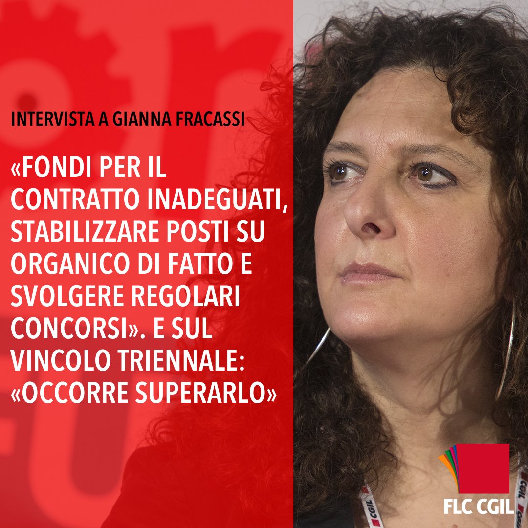 FLCCGIL's tweet photo. 🟥 Dallo #sciopero17novembre al rinnovo del #Contratto, passando per il vincolo triennale e la questione del precariato. Su @orizzontescuola interviene @giannafracassi segretaria generale della FLC CGIL sui nodi critici del momento.

Leggi l’intervista👉https://t.co/LzqQOSnVBl https://t.co/IC7jK9f0YN