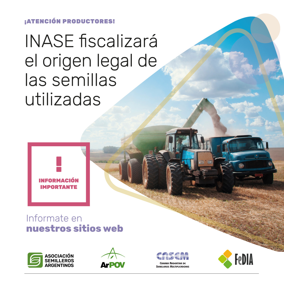 📣Hoy queremos contarte que, a partir de la implementación del SISA, el INASE ha fortalecido su control sobre los datos de los productores.

Para saber más, podés leer la noticia entera en la sección ''Novedades ArPOV'' en nuestro sitio web. 👉arpov.org.ar