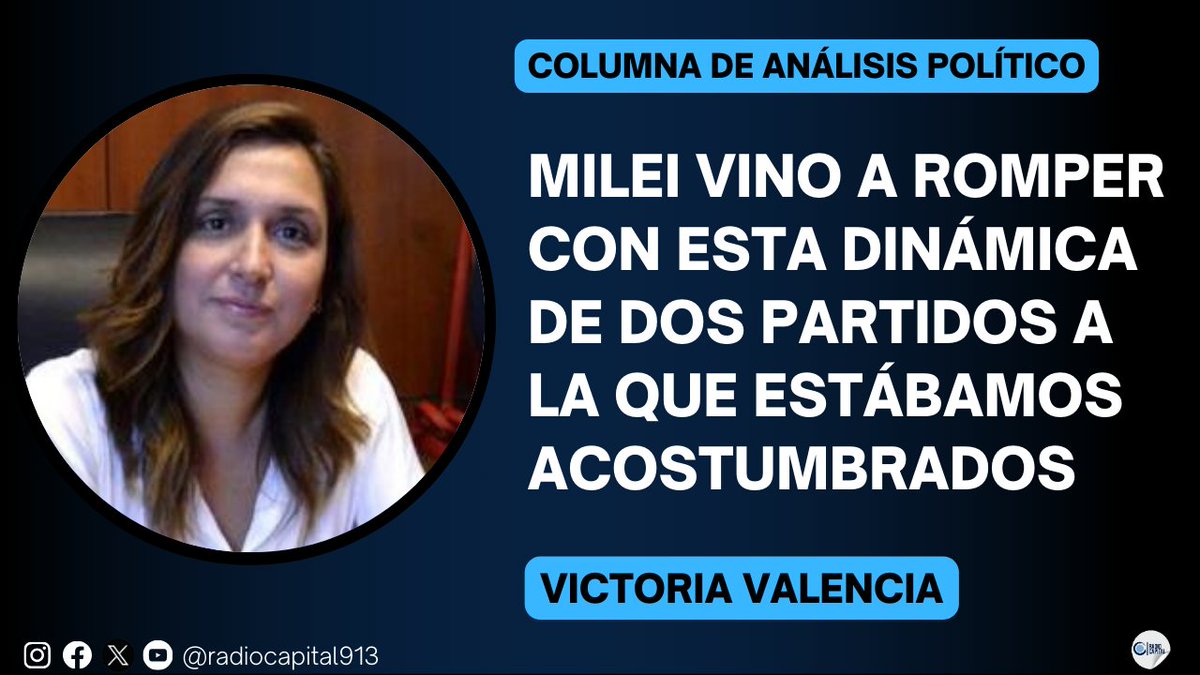RadioCapital913's tweet photo. Ya está disponible la columna de @VickyValenciaOK en #ELQH       

Tema central:       
✅ Escenario político 2024

Aquí el link: https://t.co/NzG7VRcD7A
#LaPlata https://t.co/FsjOVdGDo1