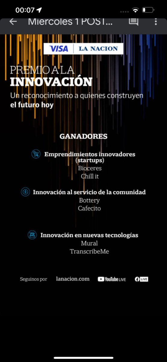 🗣️ "This award is dedicated to those who give their all every day to achieve what we set out to accomplish", said Nicolás Kölliker Frers, Founder and CMO of Chill It.

🏅 Chill it was acknowledged in the category of Innovative Enterprises (startups)!