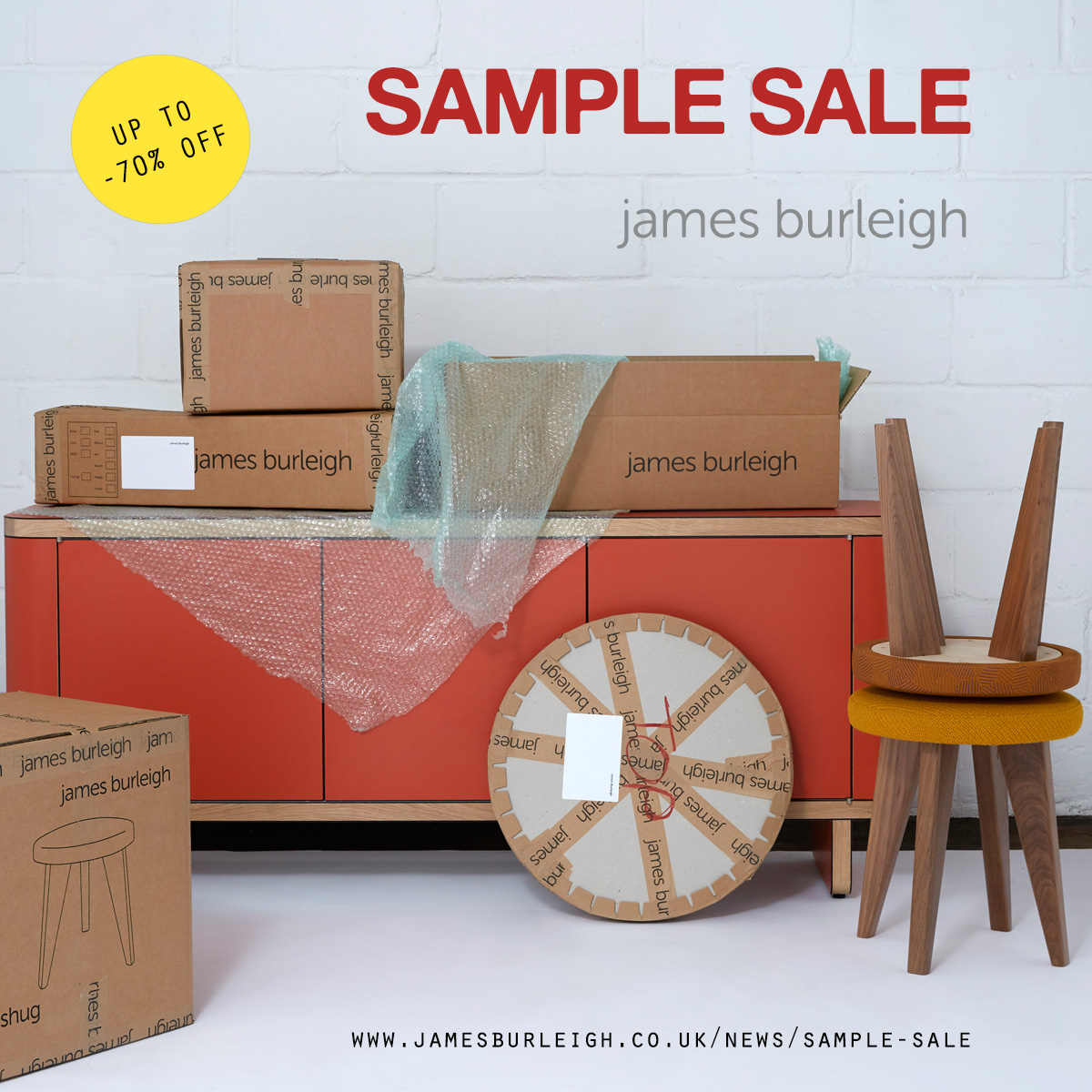 SAMPLE SALE! One Weekend only! Don’t miss out! Real bargains available! Get your table in time for Christmas! #Furnituresale #Designerfurnituresale
#JamesBurleighSale #Popupfurnituresale