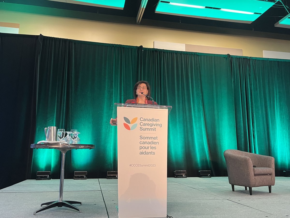 We're starting off the Summit with a welcome from @azrielifdn CEO Naomi Azrieli, who was inspired by her own experiences as a caregiver to found the Canadian Centre for Caregiving Excellence. #CCCESummit2023 #CdnCaregiving