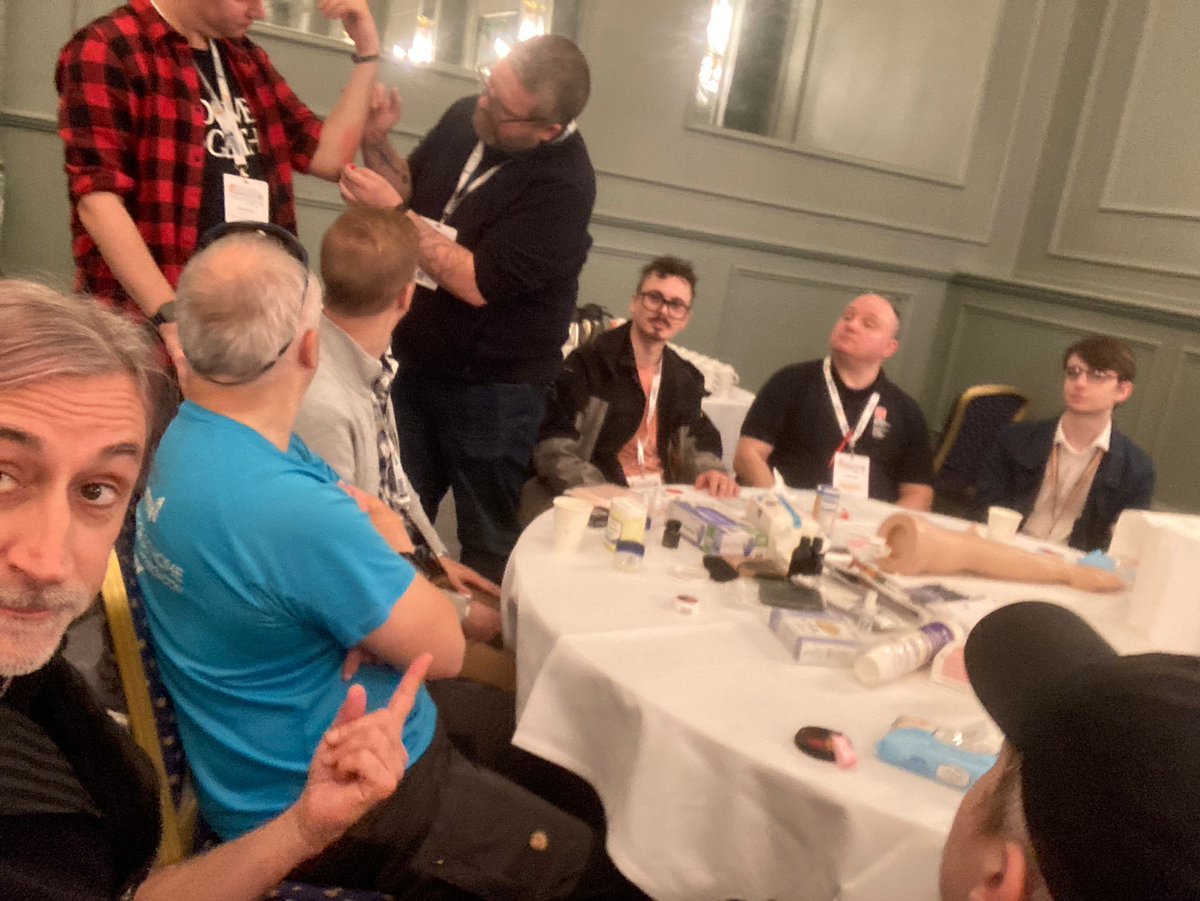 ASPiH (@aspihuk) on Twitter photo #simtechs getting stuck in with moulage in the Pre-Conference workshop 😱 #aspih2023 <a href="/AspihTechSig/">ASPiH Tech SiG</a> #simtechs getting stuck in with moulage in the Pre-Conference workshop 😱 #aspih2023 <a href="/AspihTechSig/">ASPiH Tech SiG</a>