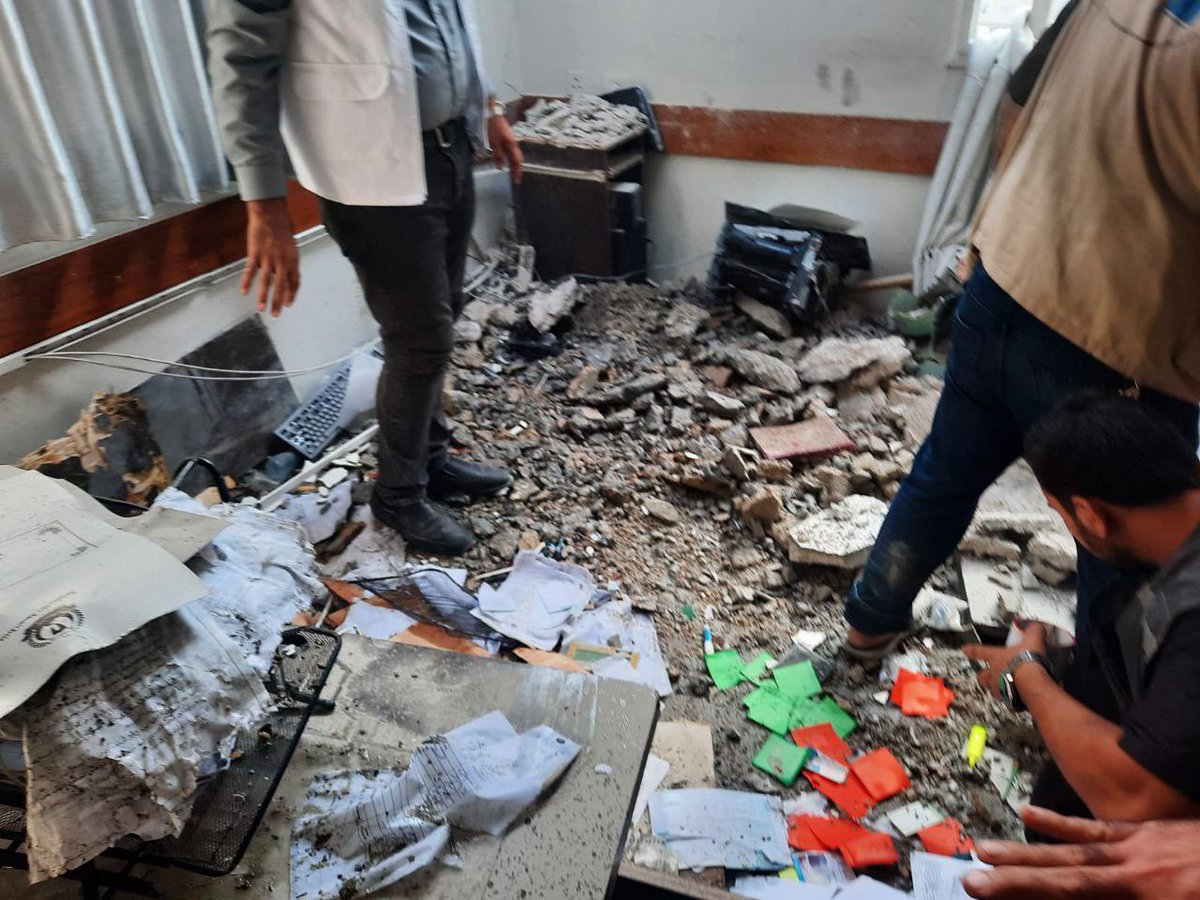 lsraeli warplanes bomb Gaza’s Mental Hospital, and Gaza’s Eye Hospital causing devastating damage to each.