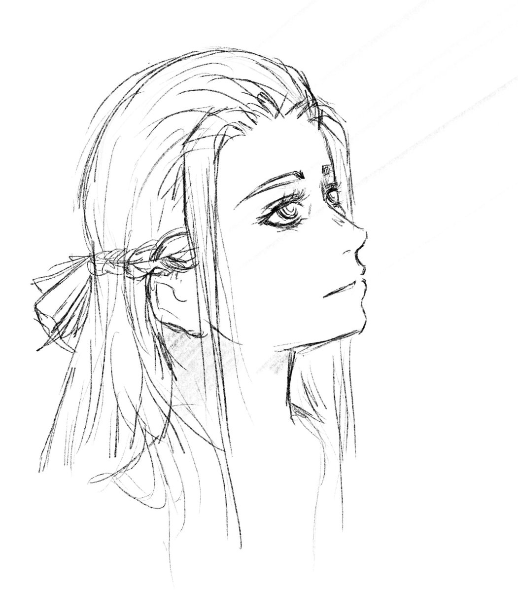 caerudraw's tweet photo. Initial sketch of my friend’s OC, Eadwynn https://t.co/Q7LPKHBmNL