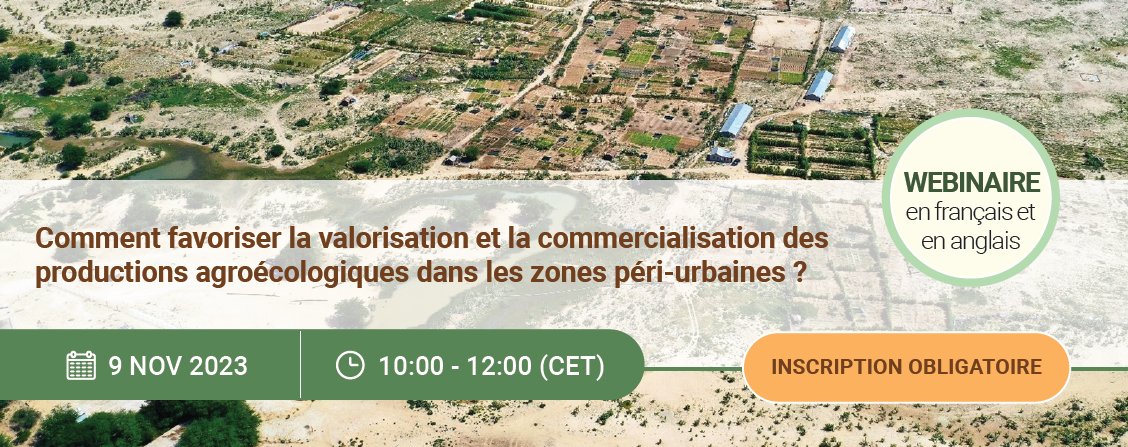 CARI_ONG's tweet photo. [WEBINAIRE]Jeudi 9 novembre de 10h à 12h (CET)
Comment favoriser la valorisation et la commercialisation des productions agroécologiques dans les zones péri-urbaines ?
⚠️Webinaire en français et en anglais ET sur INSCRIPTION OBLIGATOIRE 
#NATAE #MEDAE https://t.co/XLqtcw13jl
