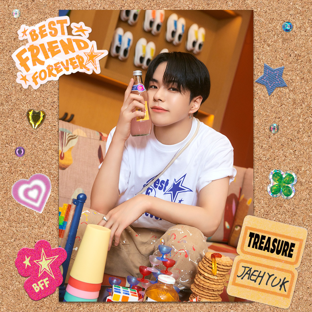 ygselect's tweet photo. #TREASURE NEW MERCH [#BESTFRIENDFOREVER] CONCEPT PHOTO

#윤재혁×#아사히 FOREVER☆★

BFF POP-UP에서 같이 놀아볼까?
📍WHERE? 일상비일상의틈byU+
426, Gangnam-daero, Gangnam-gu, Seoul
📍WHEN? 
NOV 10 ~ NOV 19, 11AM ~ 9PM (KST)

#트레저 #トレジャ�� #BFF #POPUP #LG유플러스 #YGSELECT https://t.co/CB5XSphTiX