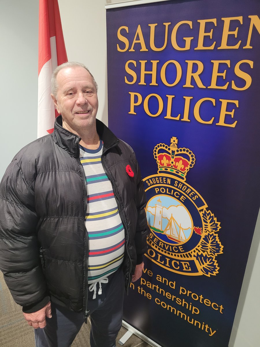 Community Watch program. This group volunteers act as the eyes and ears of the police service. Pictured here is the Community Watch Director, Joe Sholtes. Joe has been an integral member for several years. #CPweek2023 To get involved saugeenshorespolice.com/services/commu…