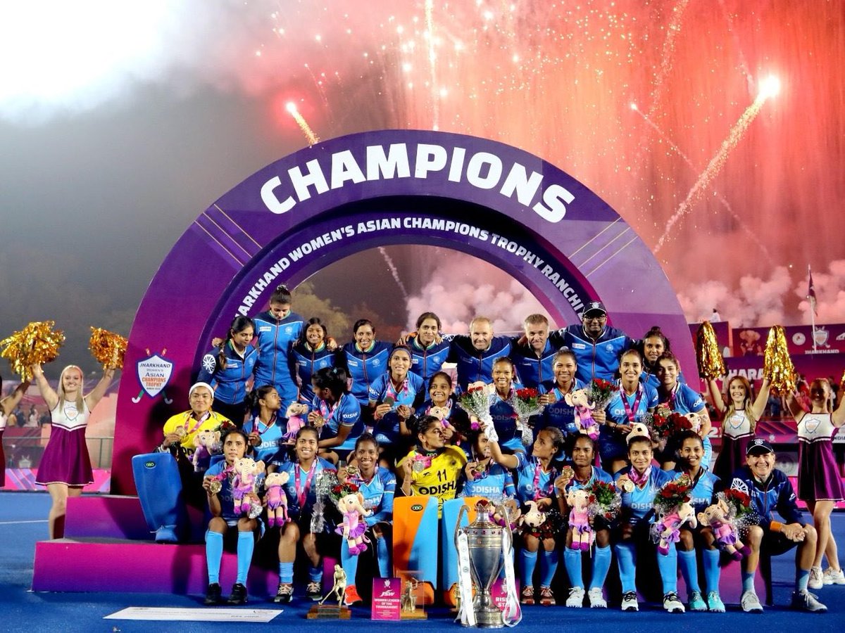 SAMWorkshops's tweet photo. Congratulations to the Indian Women's Hockey Team for their outstanding performance in the Women Asian Championships Trophy 2023 held in #Ranchi, Jharkhand! 

They claimed the gold medal undefeated, showcasing their incredible talent and determination. #AsianChamps #GoldMedalists https://t.co/SF4EMmEF8X