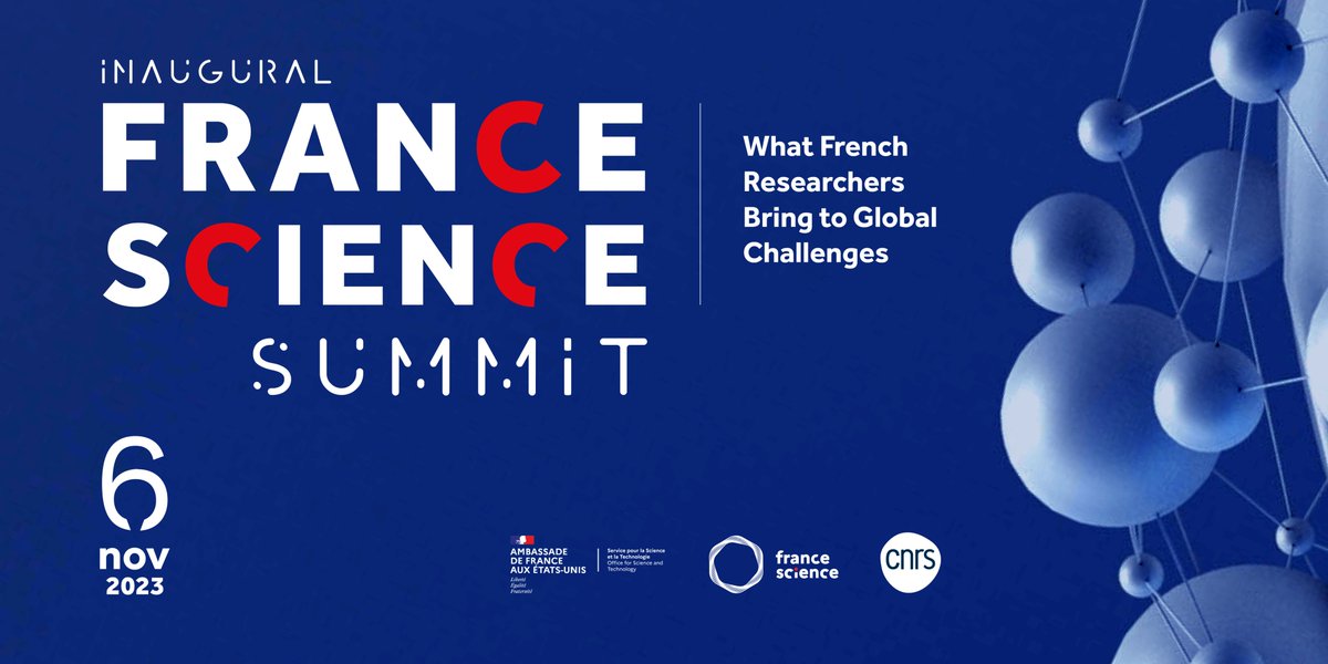 #CNRSinternational 🌎 | The <a href="/CNRS/">CNRS 🌍</a> is excited to organize with <a href="/FranceScience/">France Science</a> the first-ever France Science Summit, an event dedicated to French researchers in the US.
This edition is focusing on 🇫🇷 - 🇺🇸 scientific cooperation in environment, health and emerging technologies. ⤵️