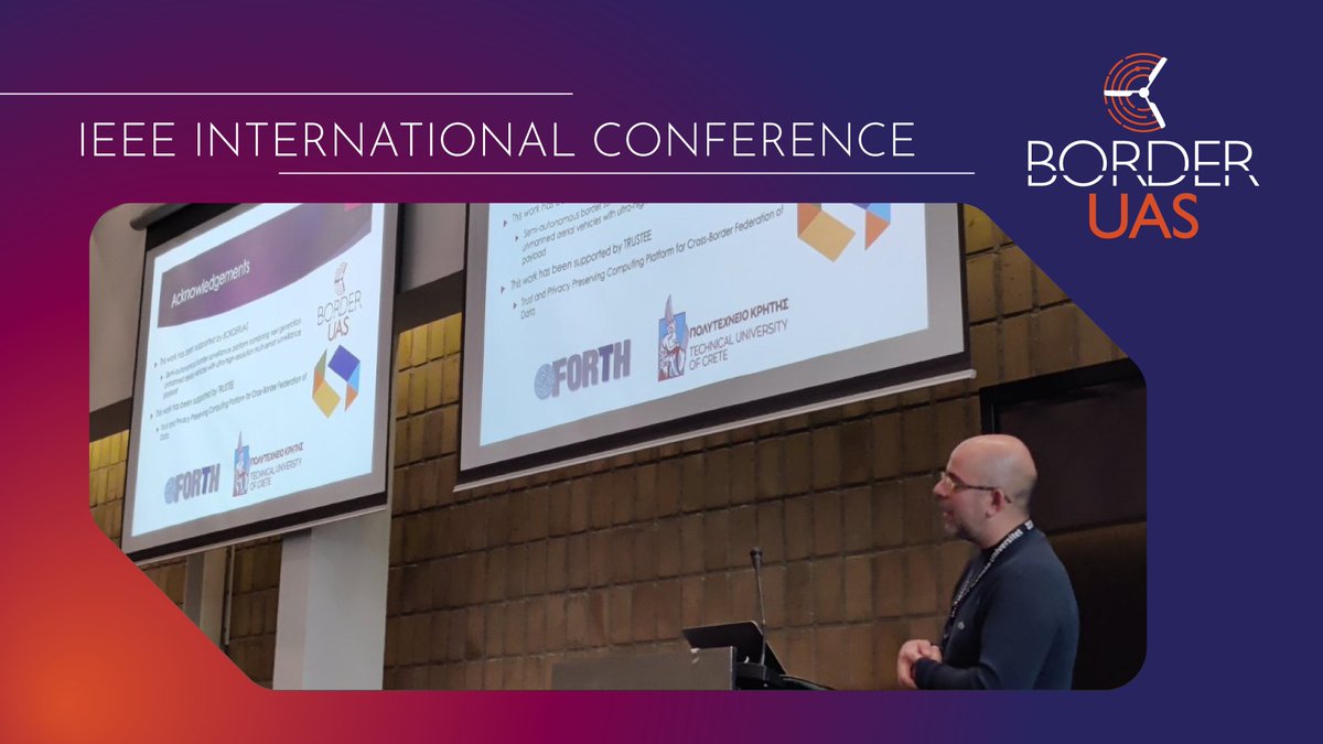 Our partners <a href="/tuc_chania/">TUC</a> &amp; <a href="/FORTH_ITE/">FORTH</a>  participated in IEEE International Conference and presented studies as parts of the research conducted in BorderUAS project, regarding real-time #objectdetection. More at borderuas.eu/tuc-ieee-confe… #YOLObaseddetectors #aerialimages