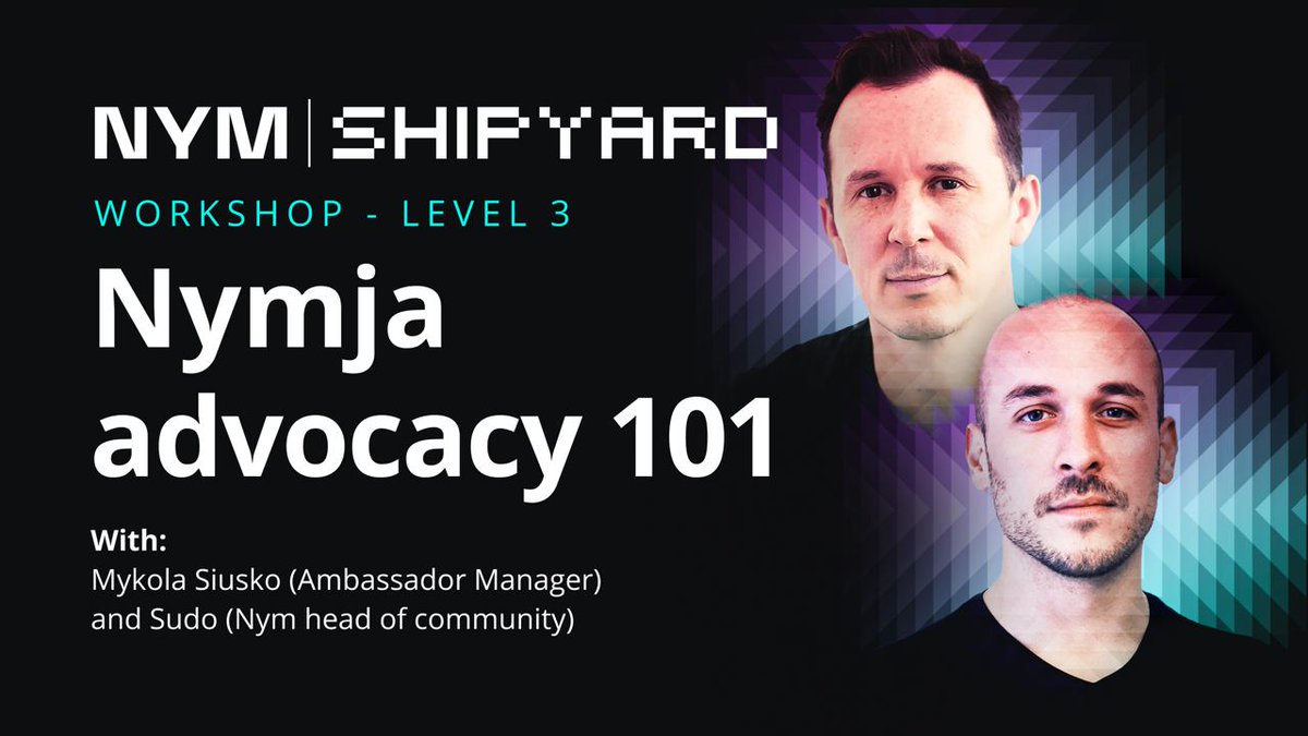 Heute erwartet Sie ein weiteres spannendes Meet-Up direkt im Anschluss an die Meisterklasse von Chelsea Manning. Nymja Advocacy 101 mit <a href="/nicksvyaznoy/">Mykola Siusko 🇺🇦</a> und <a href="/sudonymuss/">sudonym</a>!

Seien Sie live dabei um 17 Uhr CET auf:

meet.nymte.ch/NymAdvocacy101

Verpassen Sie es nicht!🔥🩷