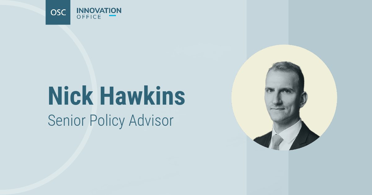 OSC_innovation's tweet image. &quot;The development of AI solutions represents an important new wave of innovation. I would love to hear your thoughts on AI in capital markets!” -Nick H. 

🔗 Read our report on AI in capital markets: oscinnovation.ca/modernization/… 
💬 Join the conversation on AI: oscinnovation.ca/IdeaHub