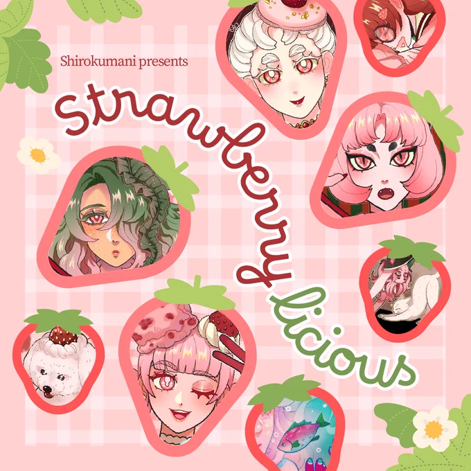[RT APPRECIATED] "Strawberrylicious" is a book filled with lots of cute and delicious strawberry themed art! It's now finally ready to be launched at CF17 soon! Order form is in the reply 🍓 🍓 🍓