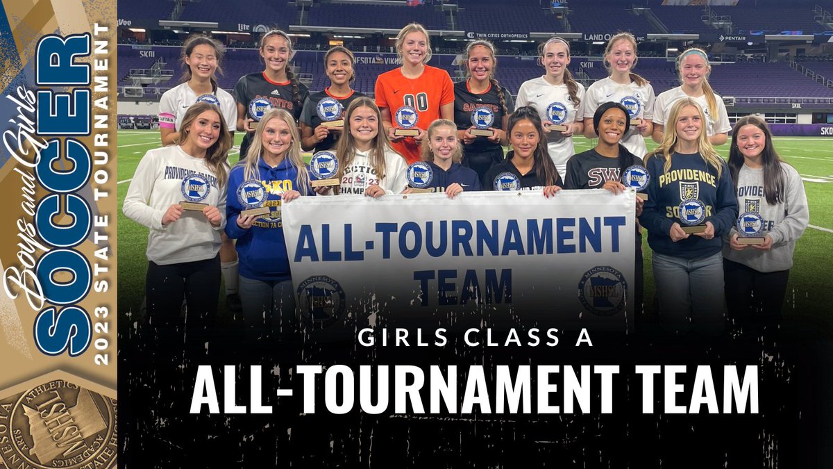 MSHSL's tweet photo. Congratulations to the 2023 Girls Soccer All-Tournament Teams! https://t.co/XUyTYa9KD8 https://t.co/tuJCr1zoRs
