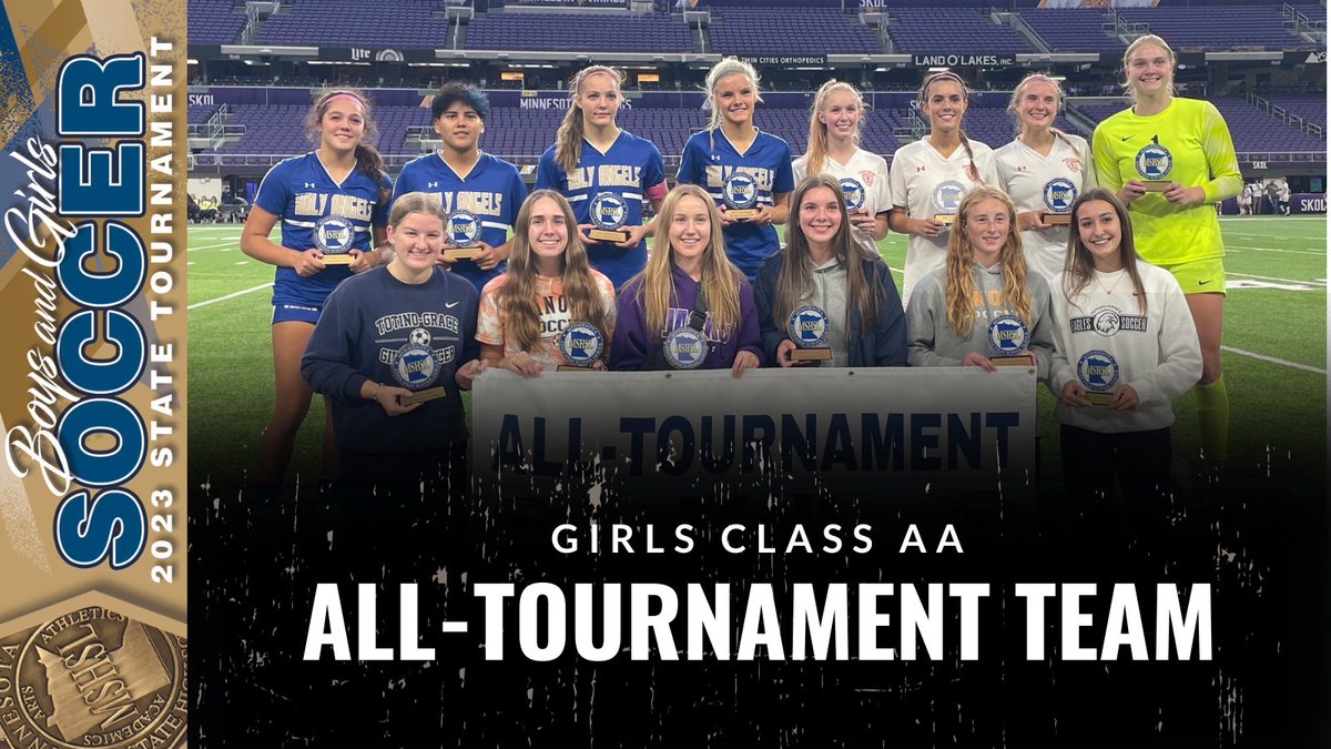 MSHSL's tweet photo. Congratulations to the 2023 Girls Soccer All-Tournament Teams! https://t.co/XUyTYa9KD8 https://t.co/tuJCr1zoRs