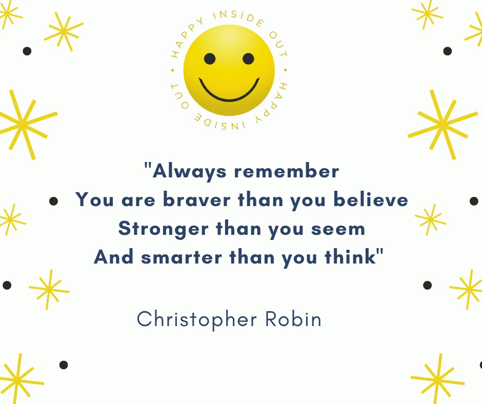 There is so much going on in the world right now and lots to worry about - so easy to get that feeling of overload.

Remember to look after yourself as well as others.  Thought this was a lovely reminder from Christopher Robin x

#HappyInsideOut #happy #you #beyou #bestrong