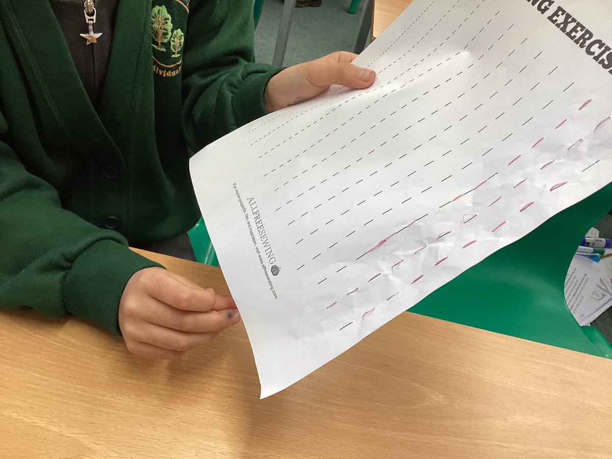 HighwoodPrim3WH's tweet photo. Today we have been learning how to do a running stitch! We worked really hard on our perseverance in learning this new skill! 🐢 https://t.co/DxeHQXI6T3