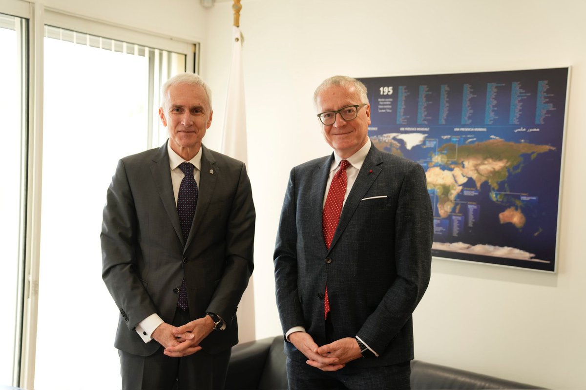 Pleased to welcome 🇩🇪 Ambassador to France and Monaco @AmbDEenFR Stephan Steinlein to the General Secretariat headquarters. Germany is a strong supporter of INTERPOL’s capacity building activities and key initiatives especially in Africa, the Balkans and Eastern Europe.