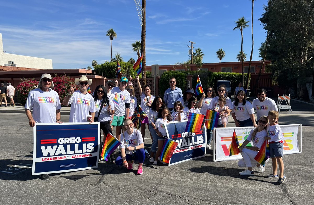 We had fun at the Palm Springs Pride. Some of our members joined Assembly member @AsmWallis as we all marched in the parade together. Greg is a Republican with a pro-LGBT voting record and is proof our work is important and bears results. #Pride2023 #pspride #GayRepublican