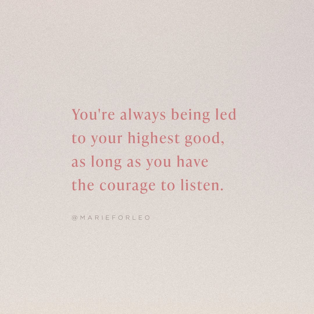marieforleo's tweet photo. In this context, listening = creating moments of pure solitude so you can think, feel and observe the truth in your heart 💖 https://t.co/5L8CB5LoCT