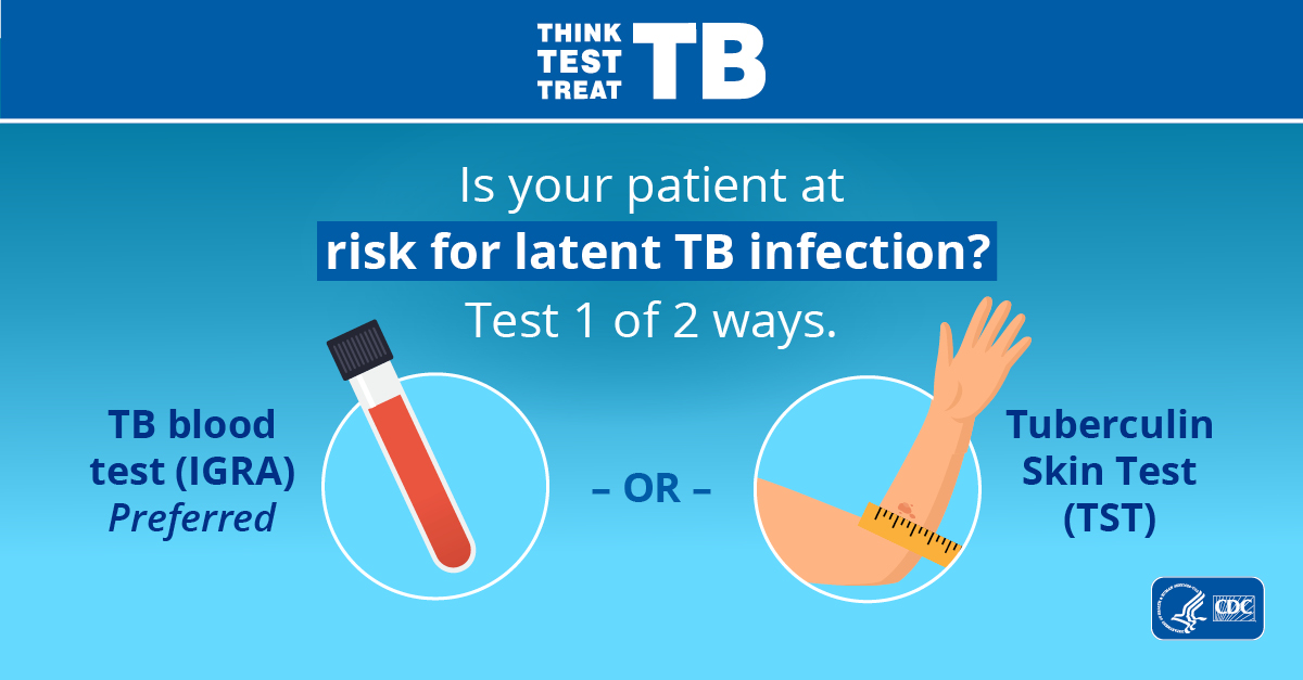 Clinicians: In a recent survey of clinicians, only about half reported routinely testing non-U.S.–born patients who may be at risk for tuberculosis. CDC resources can help clinicians follow the latest recommended practices for #TB prevention: bit.ly/mm7244a2