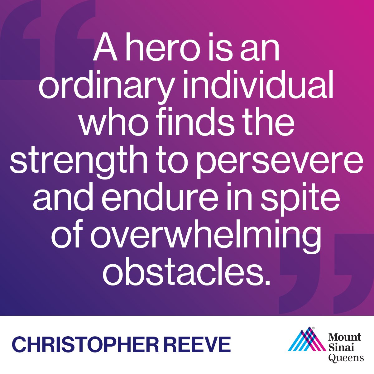 #MotivationMonday In honor of #PancreaticCancer Awareness Month, here are some inspirational words from Christopher Reeve. #PANCaware bit.ly/3DWlyGT