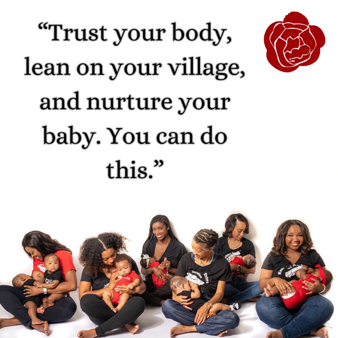 As Black breastfeeding moms, we create a vital support network. Together, we nurture our children, share wisdom, and uplift each other. 🤱🏾✨  #BlackBreastfeedingMoms #roseheal #heal2health #BLKBFING