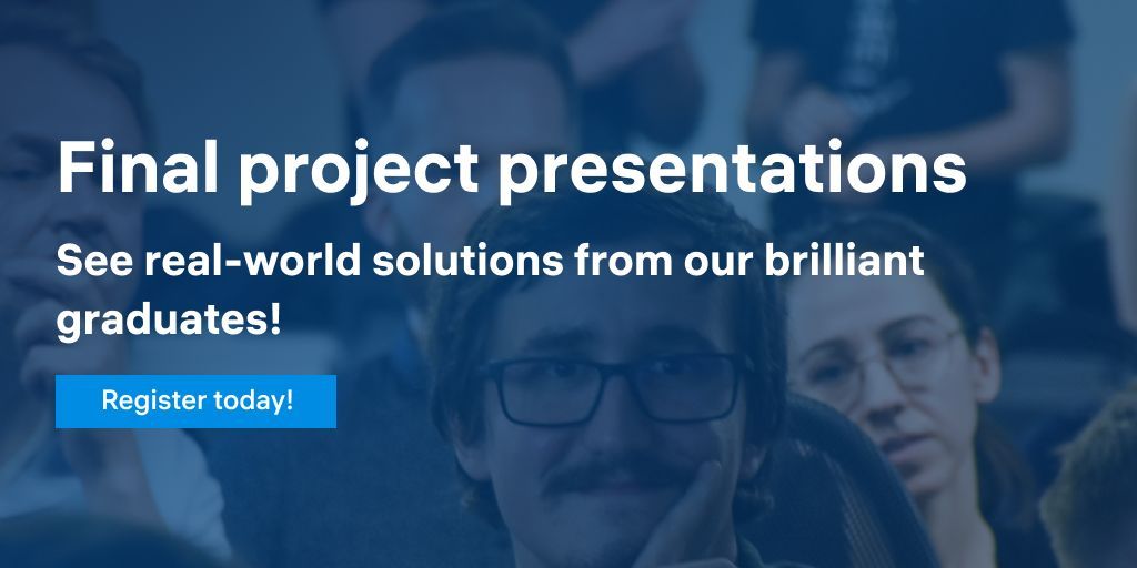 Our full-stack and data science students have been working hard for the past three weeks, and their final presentations are just around the corner! 🌟

Witness the incredible and innovative solutions they've crafted.

📆 Register today 👉🏻 buff.ly/46TB1EW

#RegisterNow