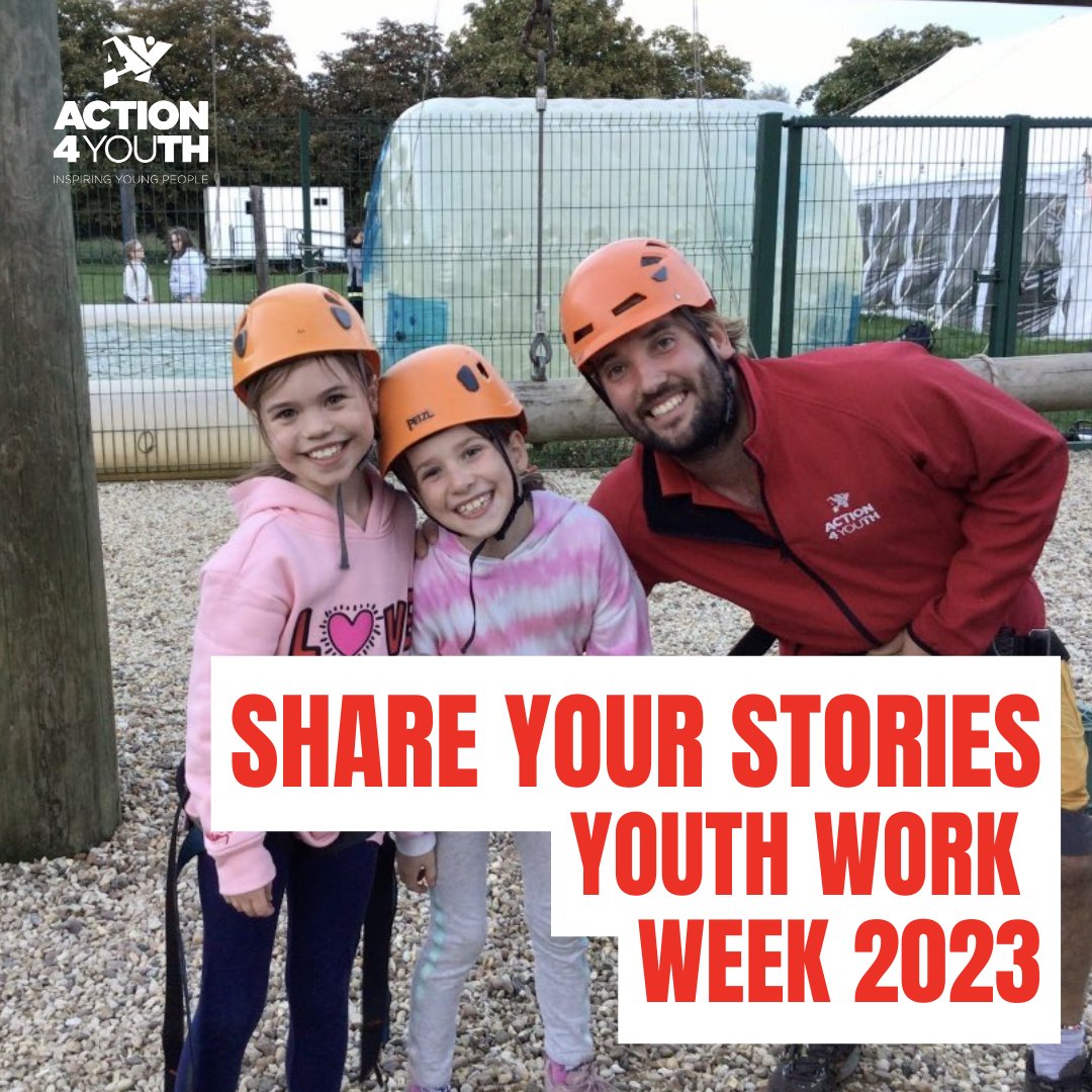 🙌To celebrate Youth Work Week, We want to hear from young people who have benefitted from youth work!

📢Do you have a great story about how youth work helped you or someone you know? Share it with us! 😃

Email marketing@action4youth.org or send us a DM

#YWW23 #YouthWorkWeek