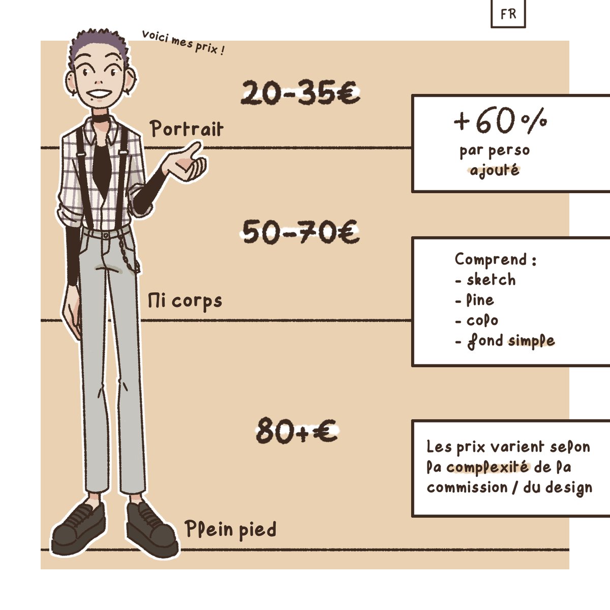 _Mayado's tweet image. J'ouvre mes commissions !

My commissions are open! (see eng version below 👇)

N'hésitez pas à me contacter si vous êtes intéressé‧es ou si vous avez une question ! Merci également de lire les informations sur la dernière image.

N'hésitez pas à partager autour de vous, merci~