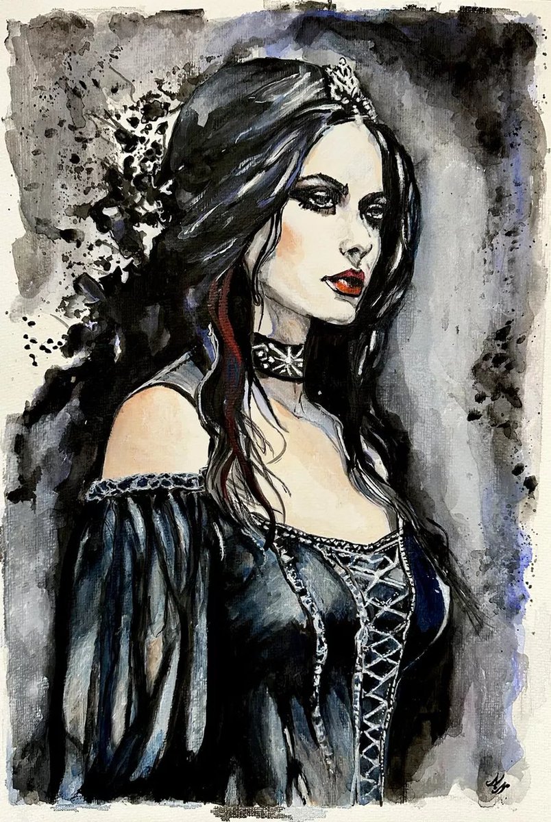 'Gothic Lady' 🎨🖤 A  portrayal that reflects a mysterious allure through the essence of the gothic aesthetic. Use code 'MALGORZATA-NIEROBISZ-30-1360BB' for an exclusive 30% off. #GothicArt #MysteriousBeauty #ArtForSale #TimelessAesthetic
artfinder.com/product/gothic…