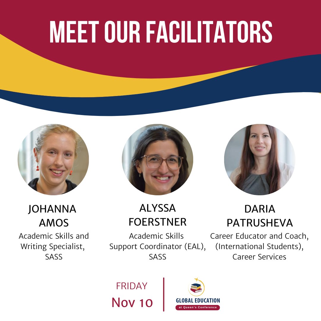 Students, staff and faculty are invited to:
The Global Education at Queen's Conference, November 9-10, at the QUIC. 
Schedule ow.ly/UVLa50Q4zFr

Free lunch Thur Nove 9th, 11:45
Free concert tickets giveaway enter by Nov. 7.
queensu.ca/conferences/gl…
<a href="/QueensUGlobal/">Queen's University Global</a> 
<a href="/queensu/">Queen's University</a>