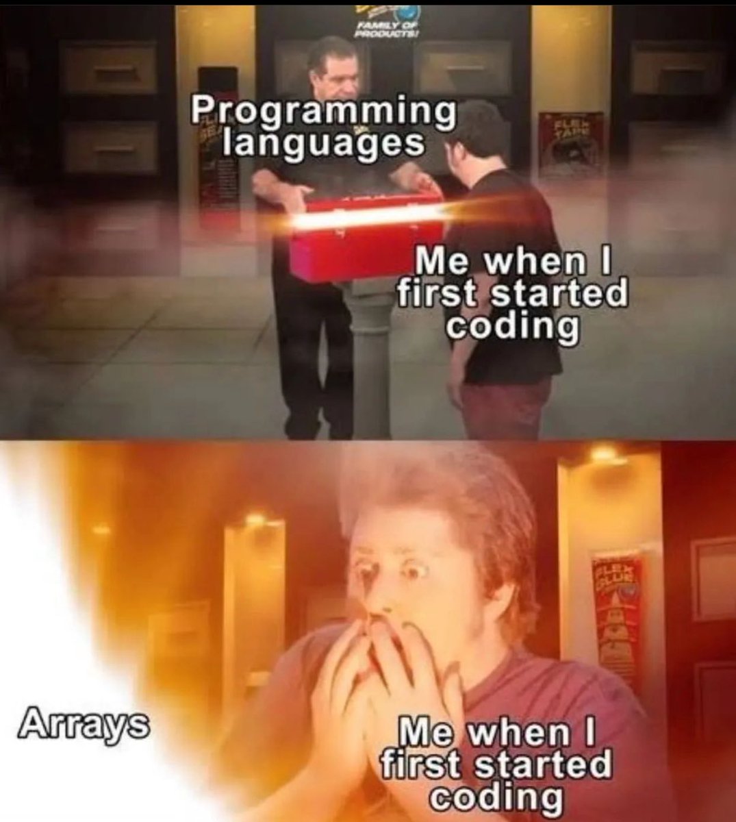 holmesnicoles's tweet image. Arrays looked so much easier but then the next data structures scared the shit out of me.
#programmersmeme