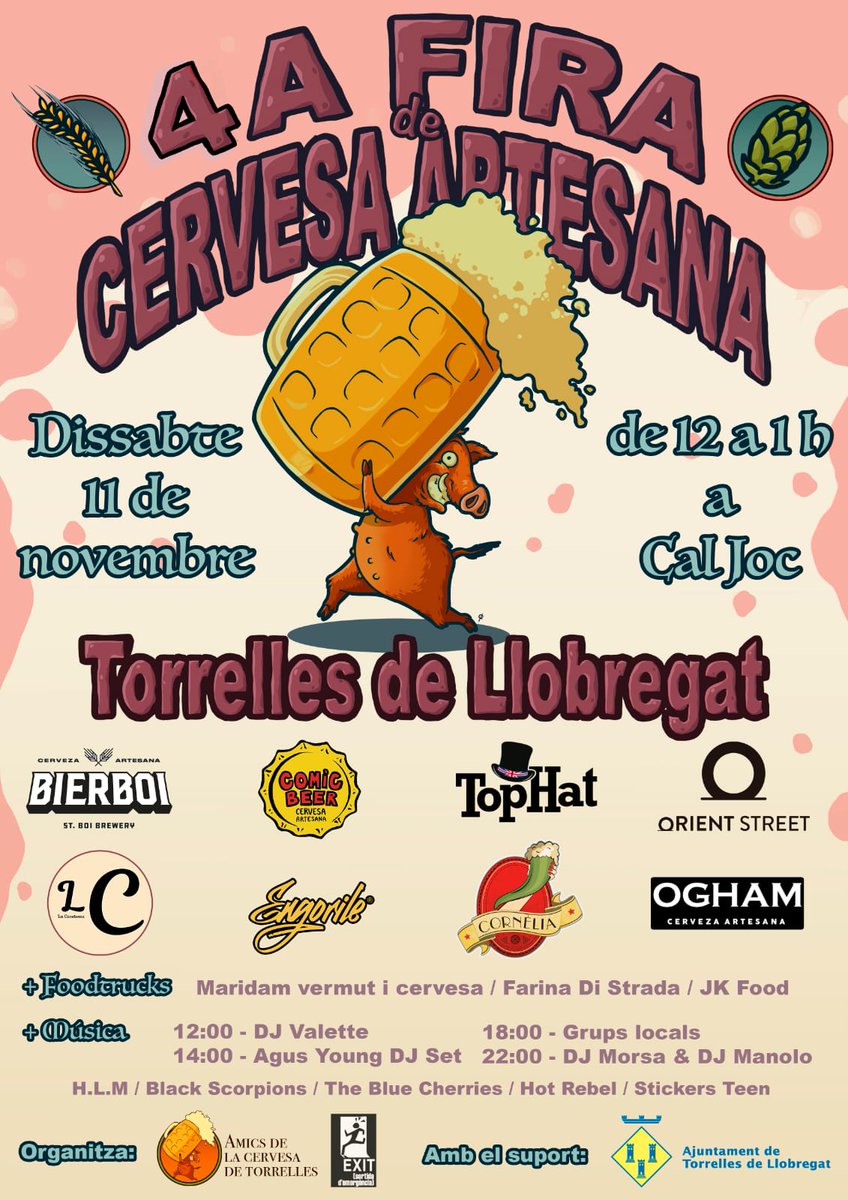 cervesacornelia's tweet photo. Aquest dissabte estarem a Torrelles! #beulocal https://t.co/uyOc1KUi7z