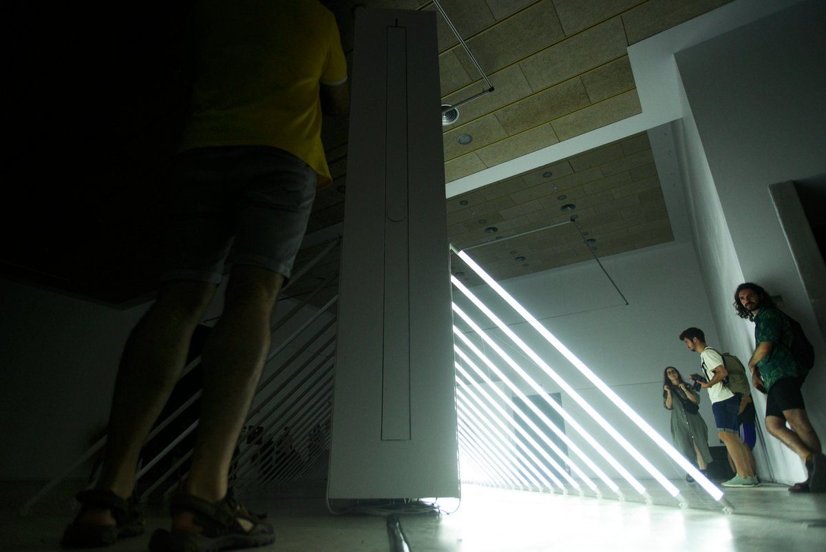 noishx's tweet photo. En @eufonic_fest  el pasado agosto. Gracias a Arnau Horta y a toda la crew de Eufonic. @arnau_horta #metamusicmachines #GenerativeAI #generativeart #soundart #lightart #experimental #puredata #markowchain #AIart https://t.co/lptI1okcmM