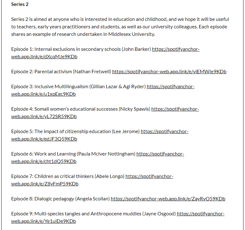 Yes! Happy to share our programme of podcasts. Here are the details for Series 2.