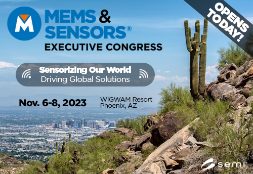 SEMIconex's tweet image. The #MEMS & #Sensors Executive Congress opens today with a rich slate of sessions highlighting applications and technology advances for growth markets! Over the next 3 days you'll see why #sensorization continues worldwide! #MSEC2023
 
Learn more! 👉 bit.ly/40sU2eT