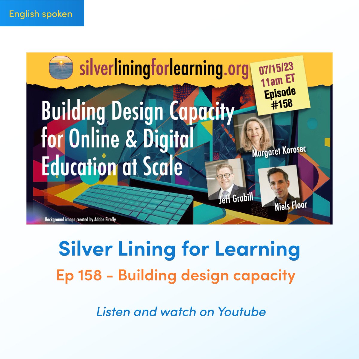 LXDsocial's tweet photo. LXD podcast alerts!
1. Silver Lining for Learning:
SLL Ep 158 | Building design capacity for online &amp; digital education at scale: https://t.co/EfhTYanMfr

Dutch
2. Learning Innovators podcast: 
#76 Learning Experience Design - Niels Floor
Leren op Spotify: https://t.co/IqtBmZbUoY https://t.co/Msvgf3NQhJ